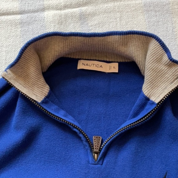 Nautica Men’s Quarter Zip Sweater - Picture 4 of 6